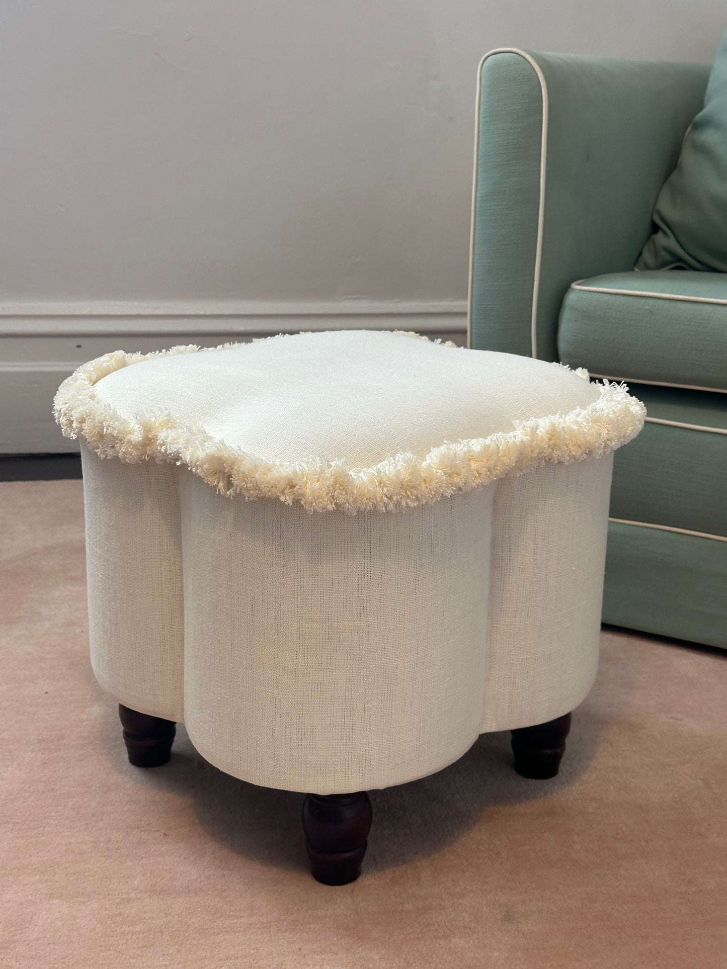 Clover shaped footstool