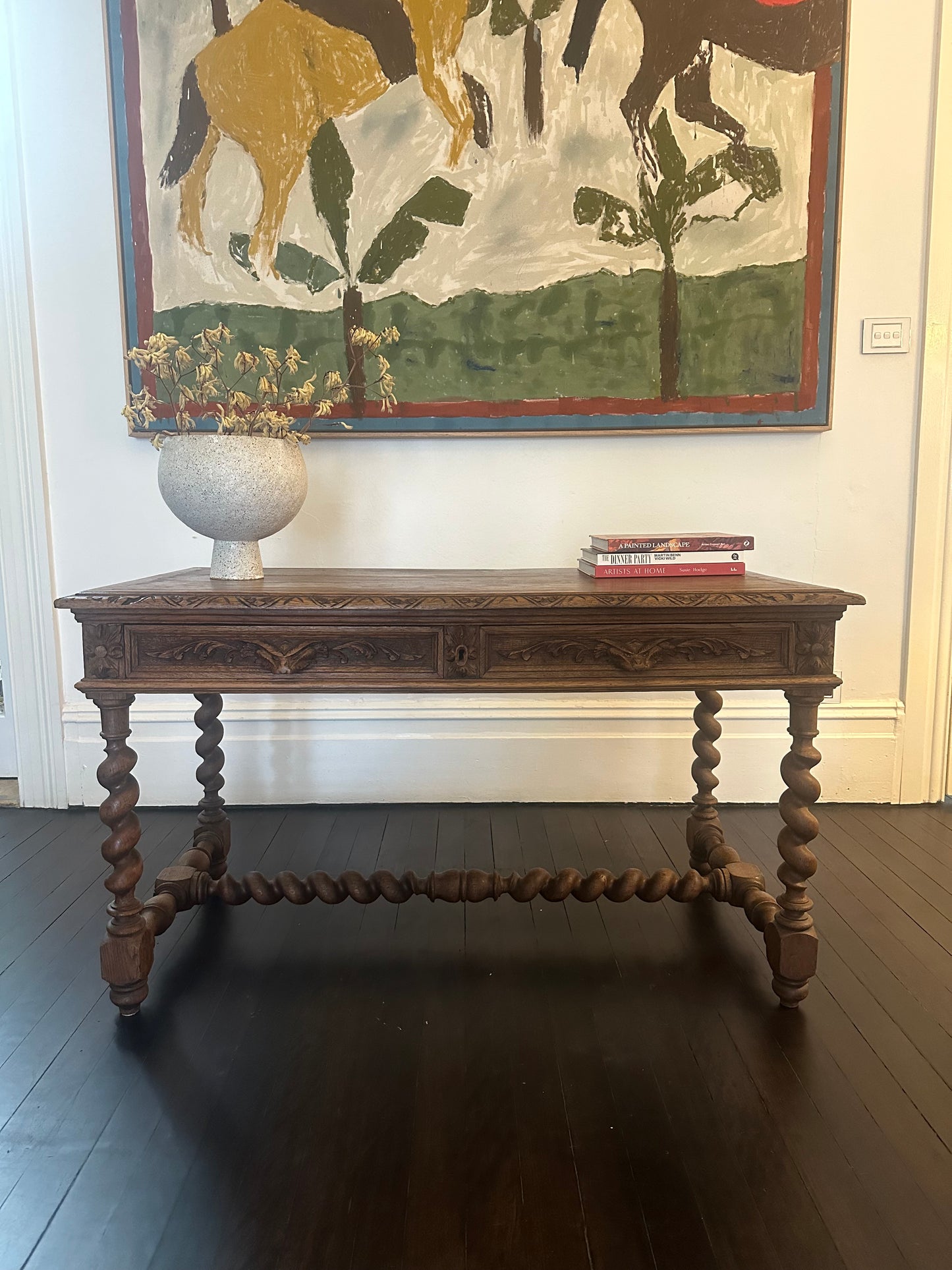 Oak desk or console