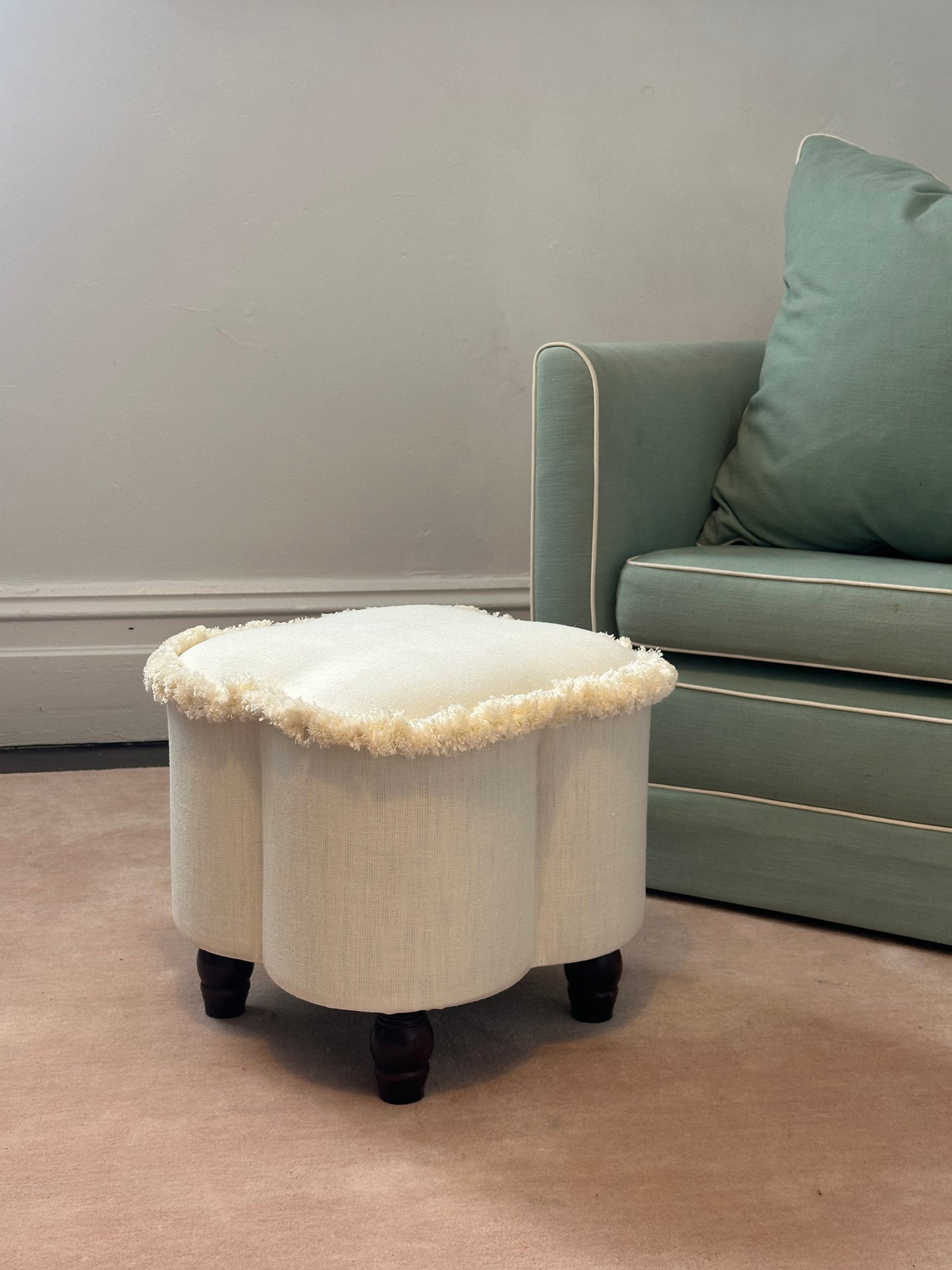 Clover shaped footstool