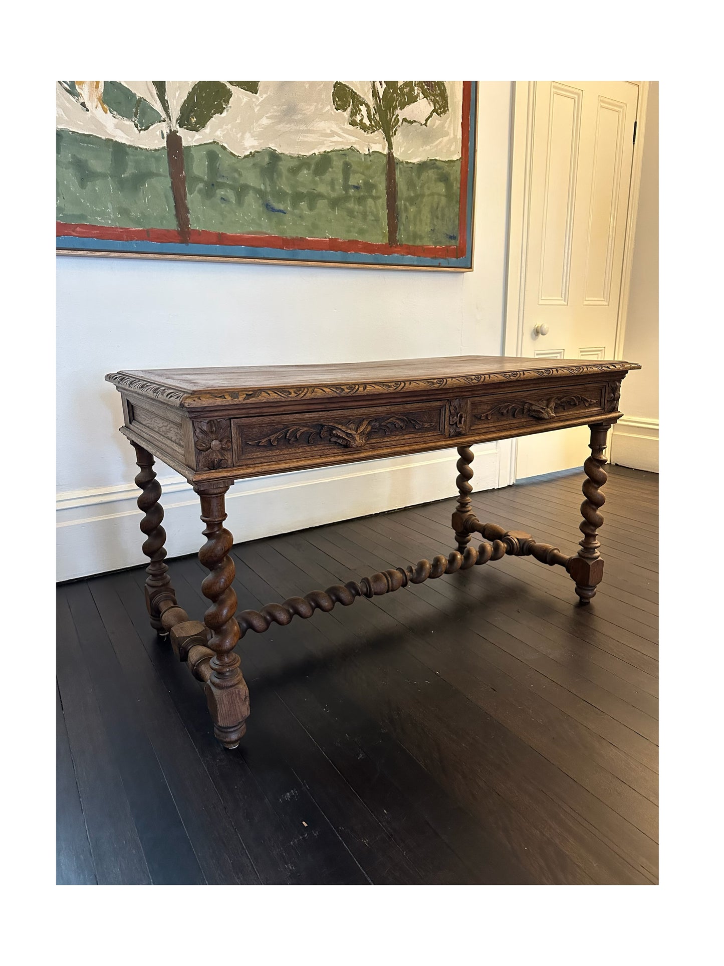 Oak desk or console