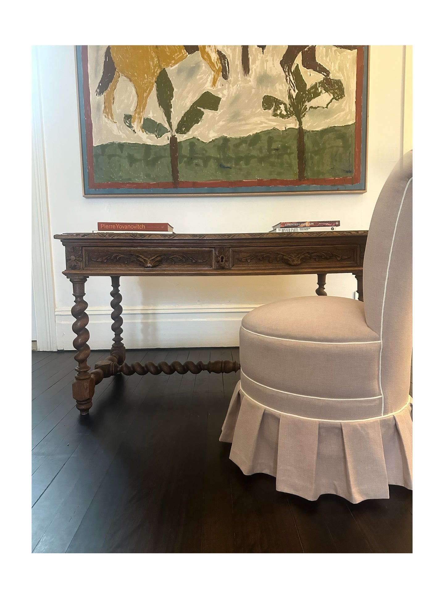 Oak desk or console