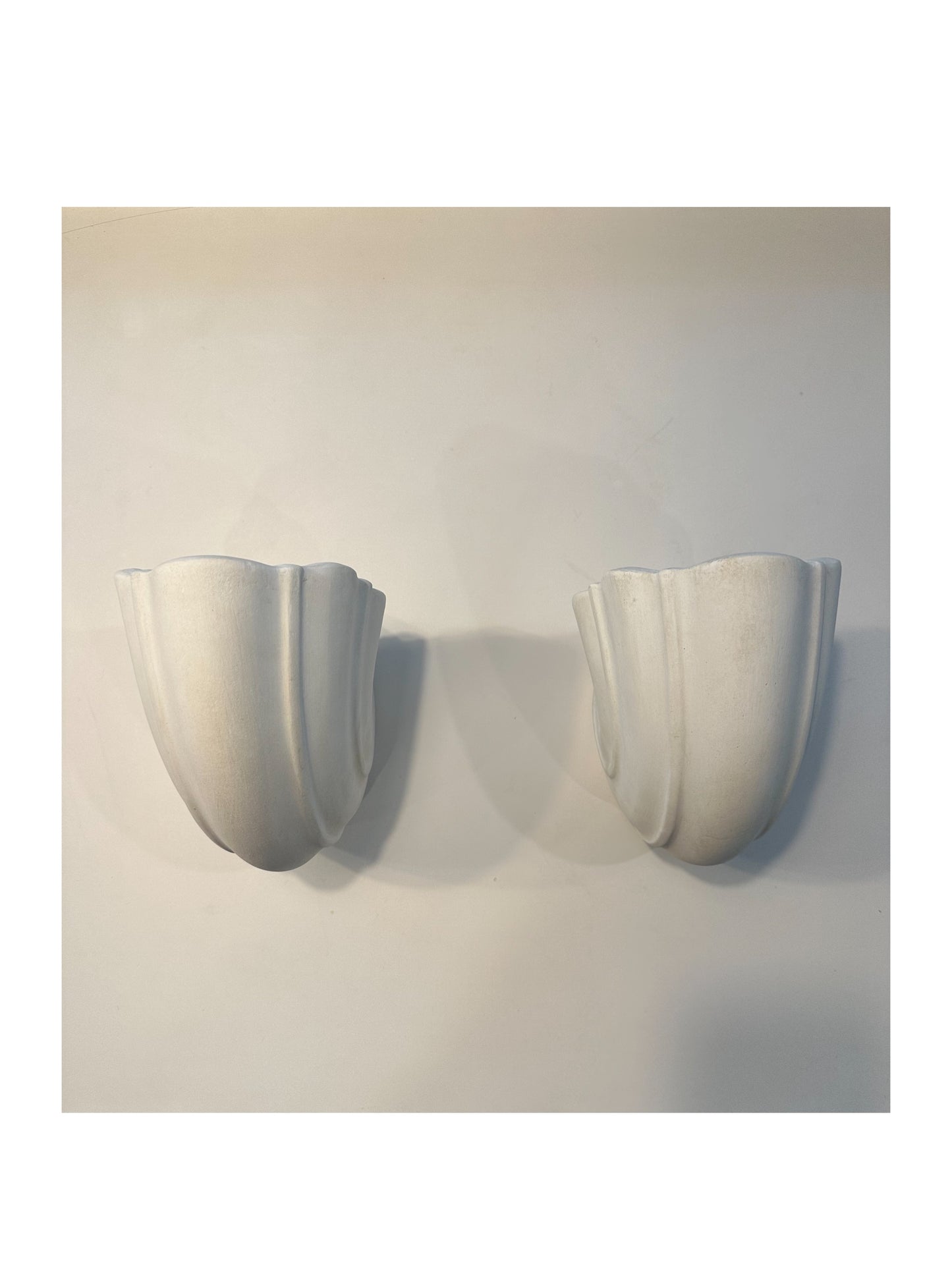French nautilus shell plaster sconces