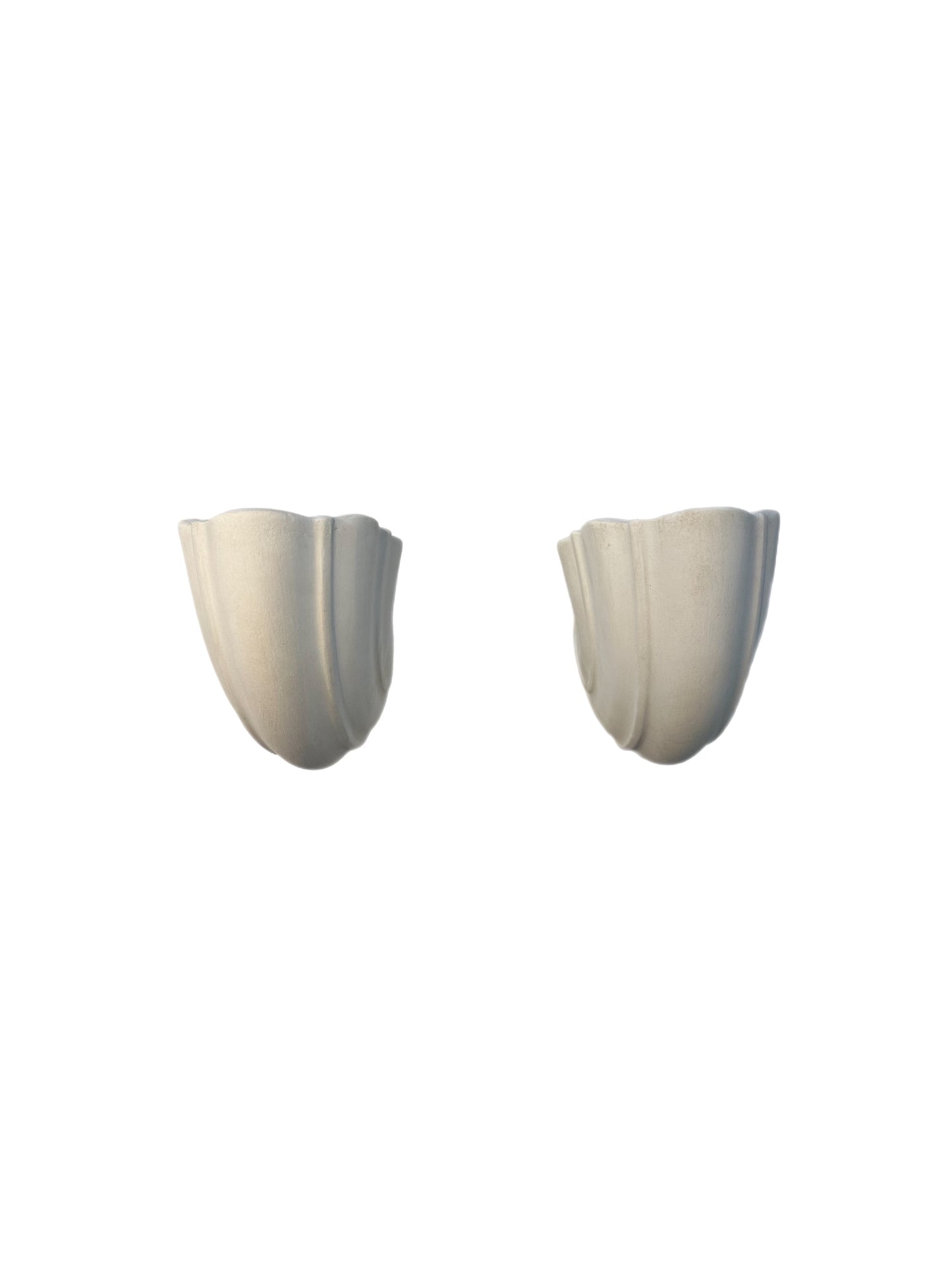 French nautilus shell plaster sconces