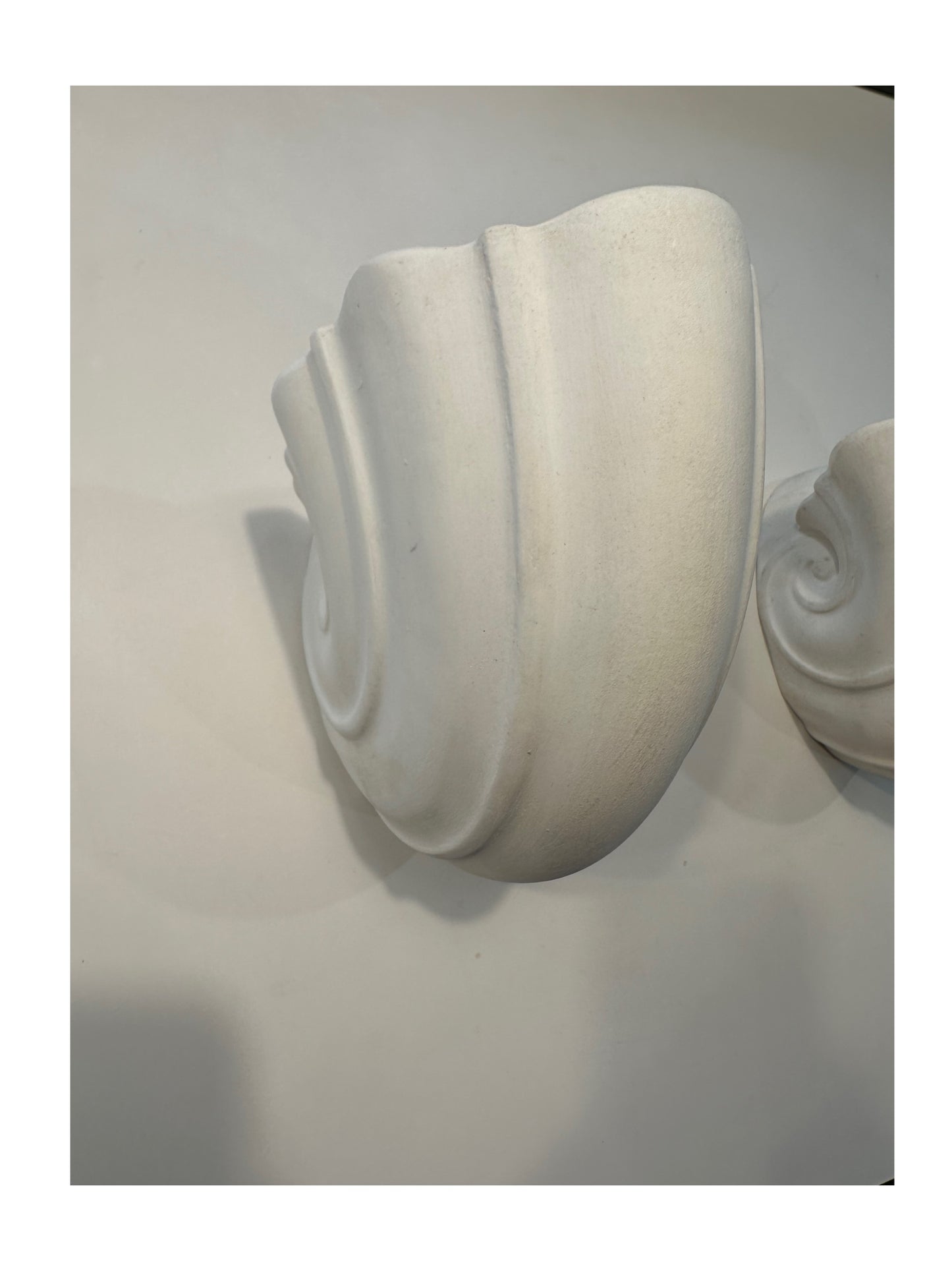 French nautilus shell plaster sconces