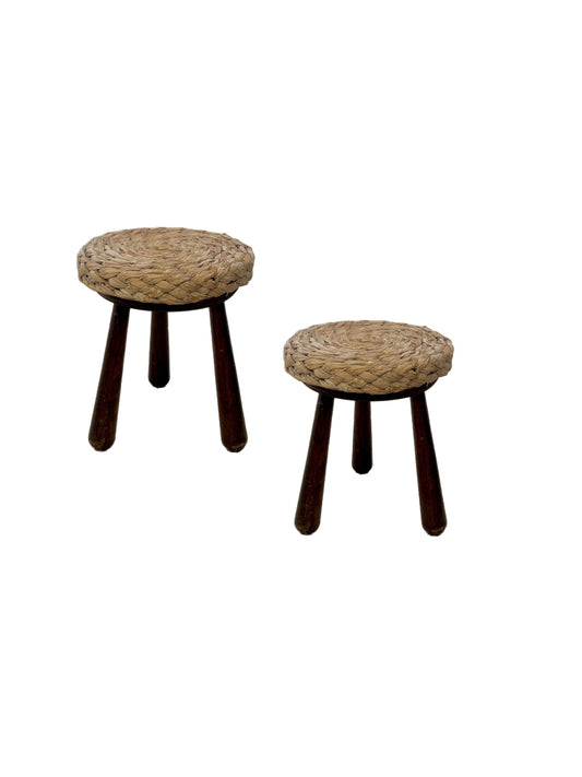 Pair of 20th Century Audoux Minet Style Stools