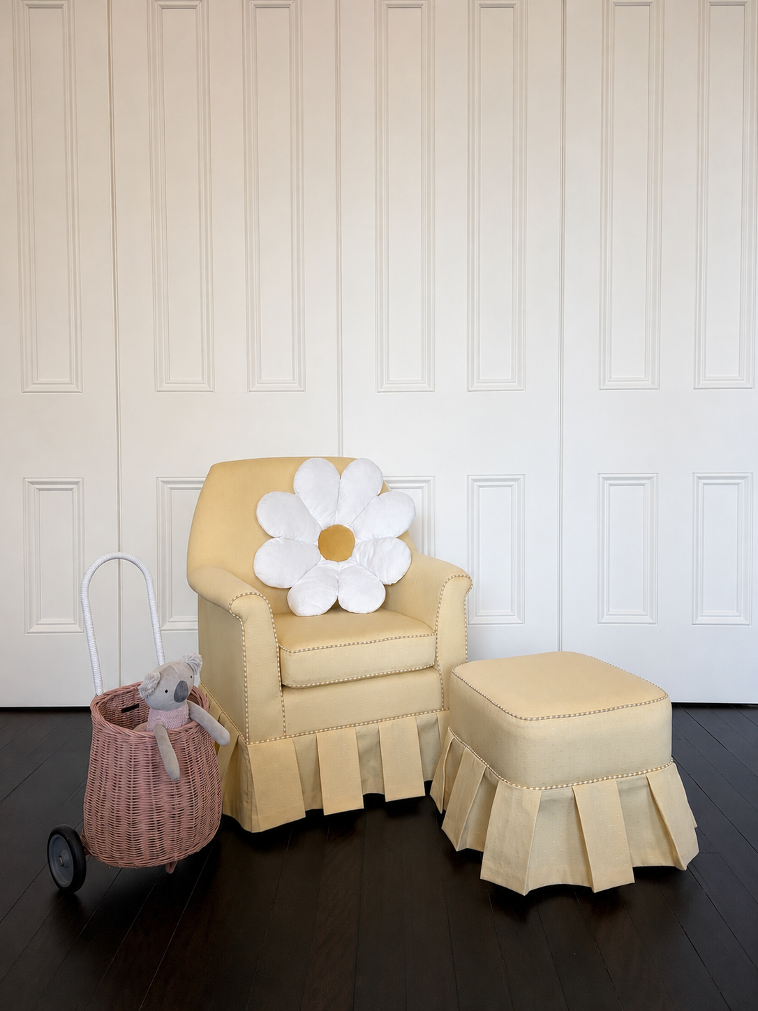 Children’s armchair and ottoman