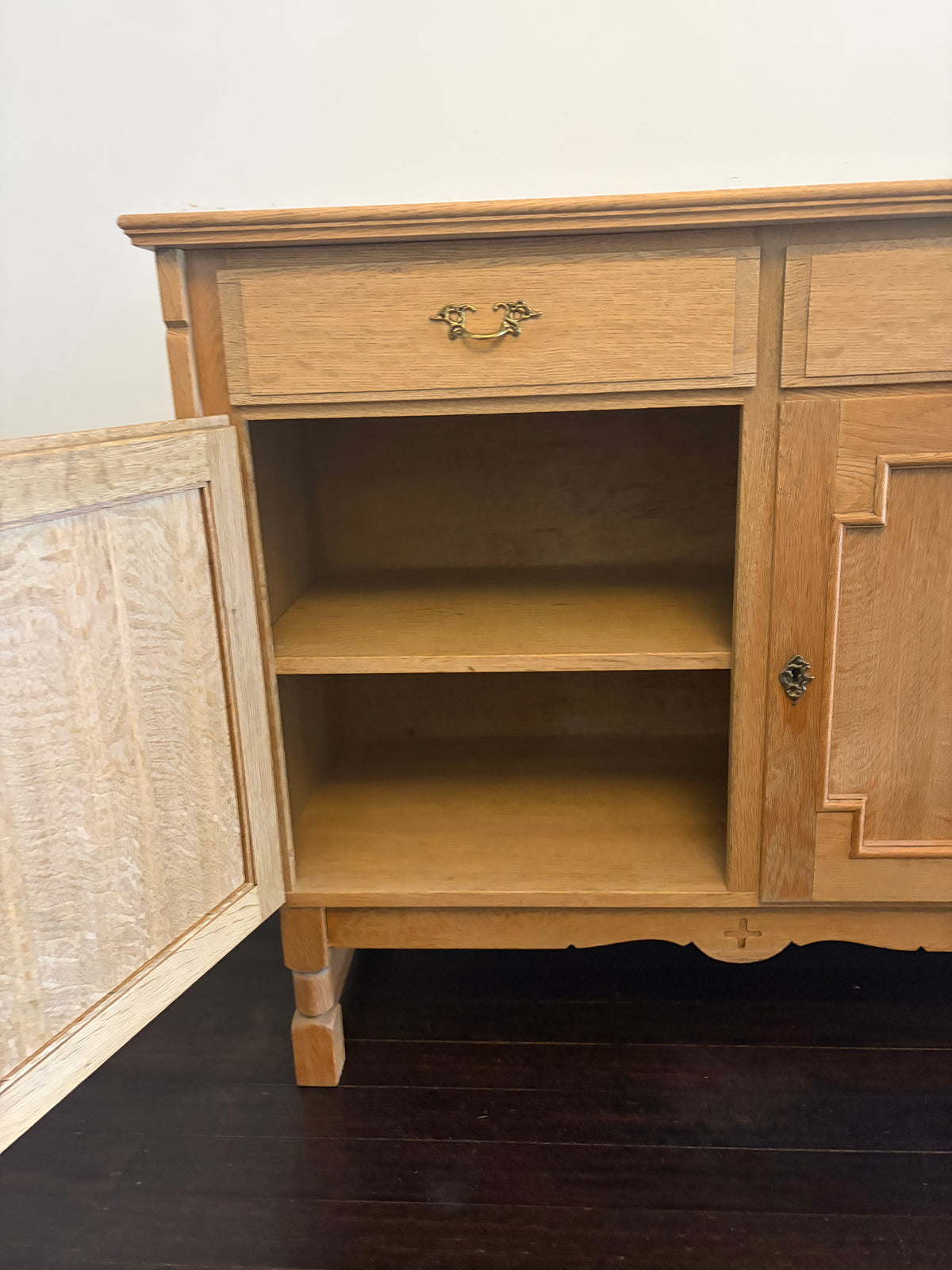 Bleached oak sideboard