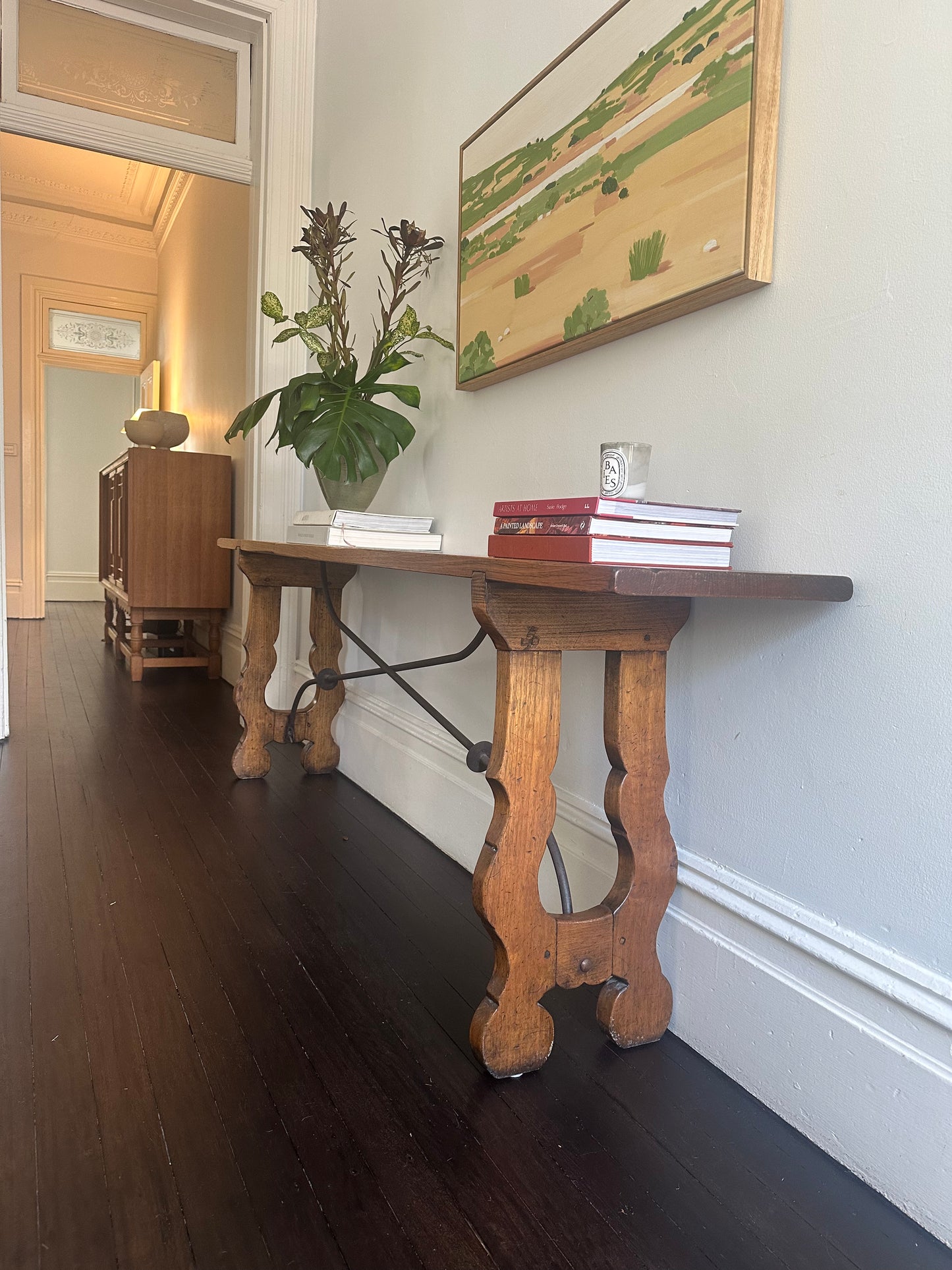 Spanish oak console or hallway table