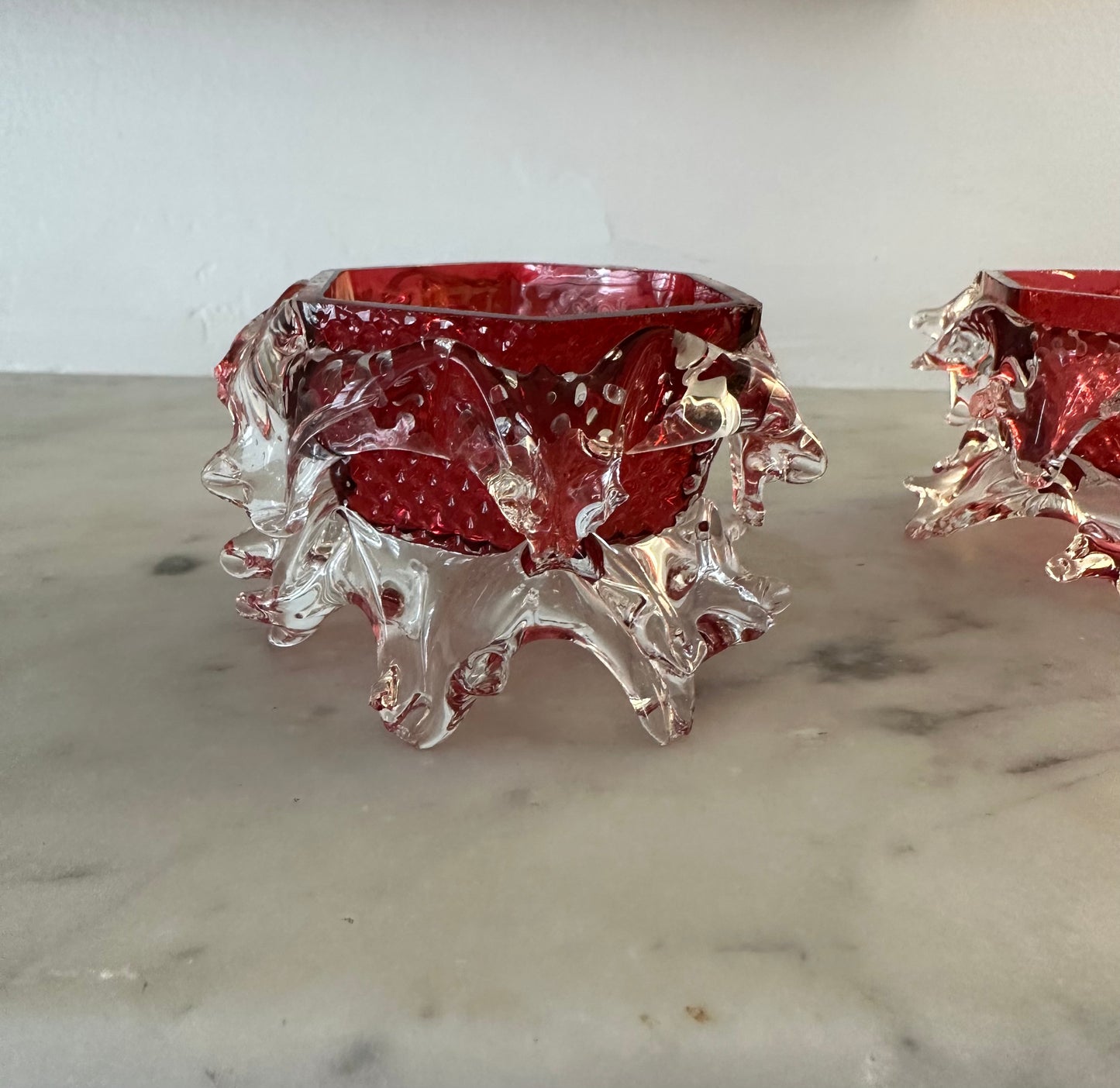 Glass spiky bowls