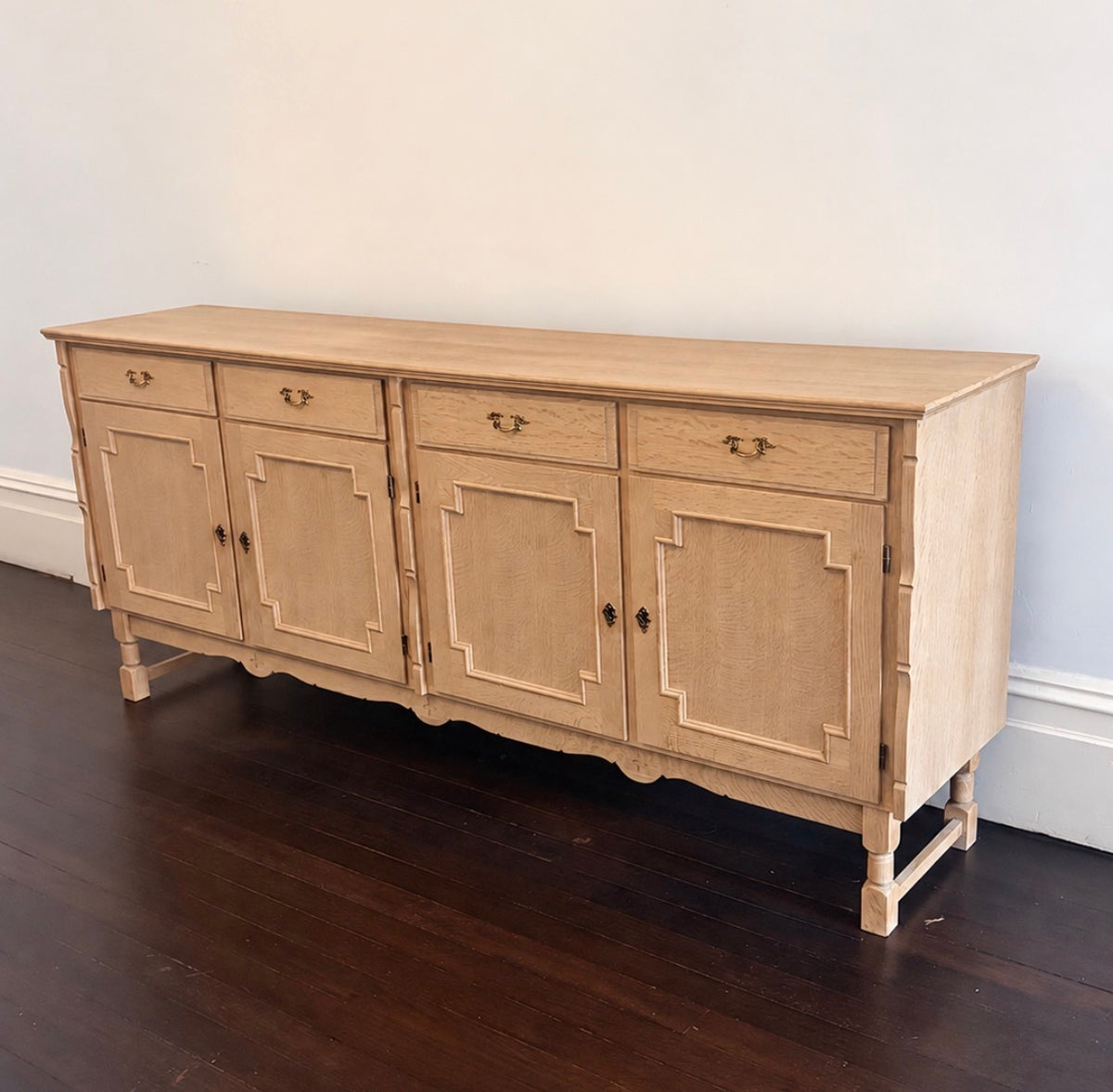 Bleached oak sideboard