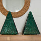 Pair of segmented glass lamps