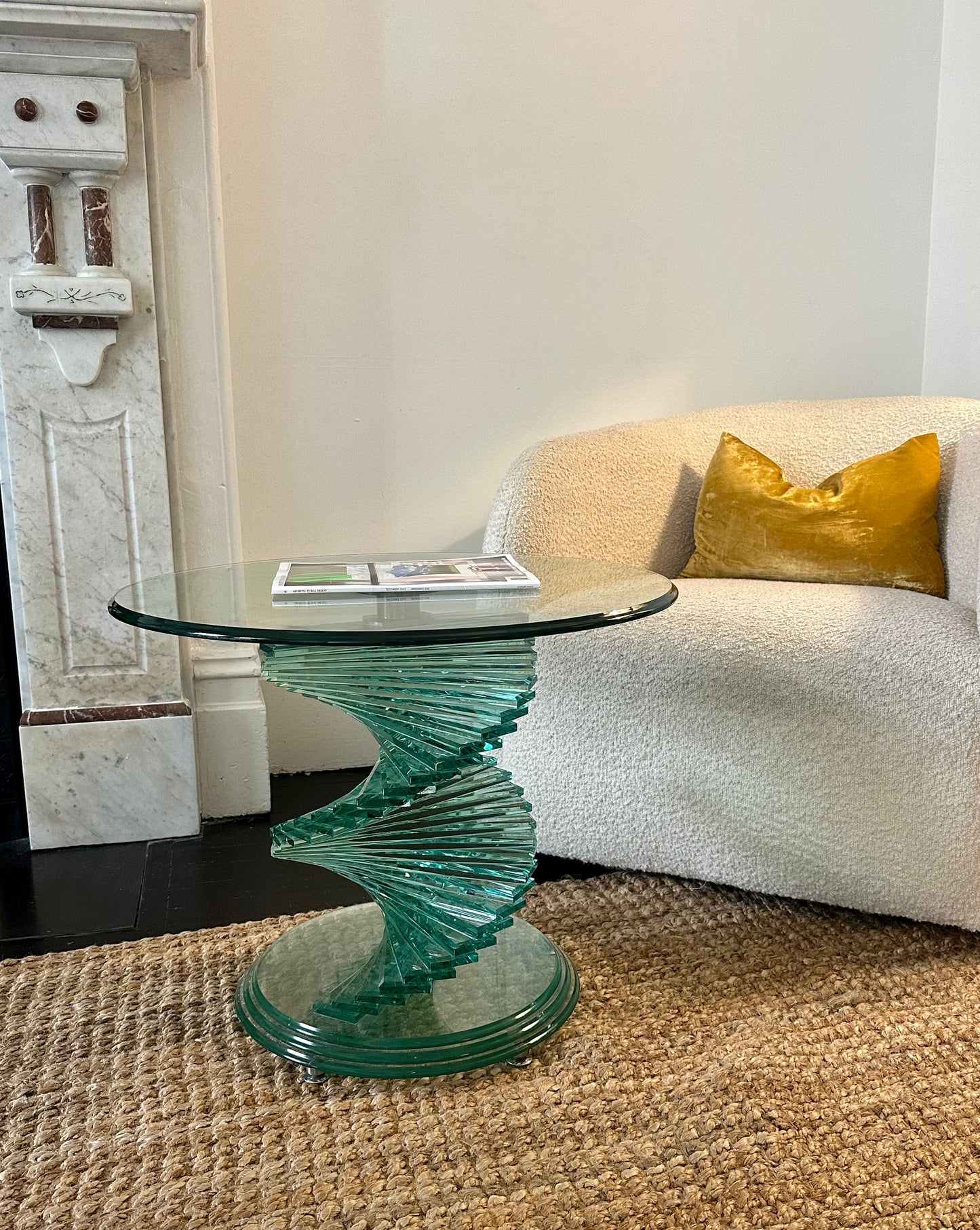 Mid-century glass side tables