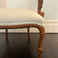 Carved rope armchairs