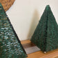 Pair of segmented glass lamps