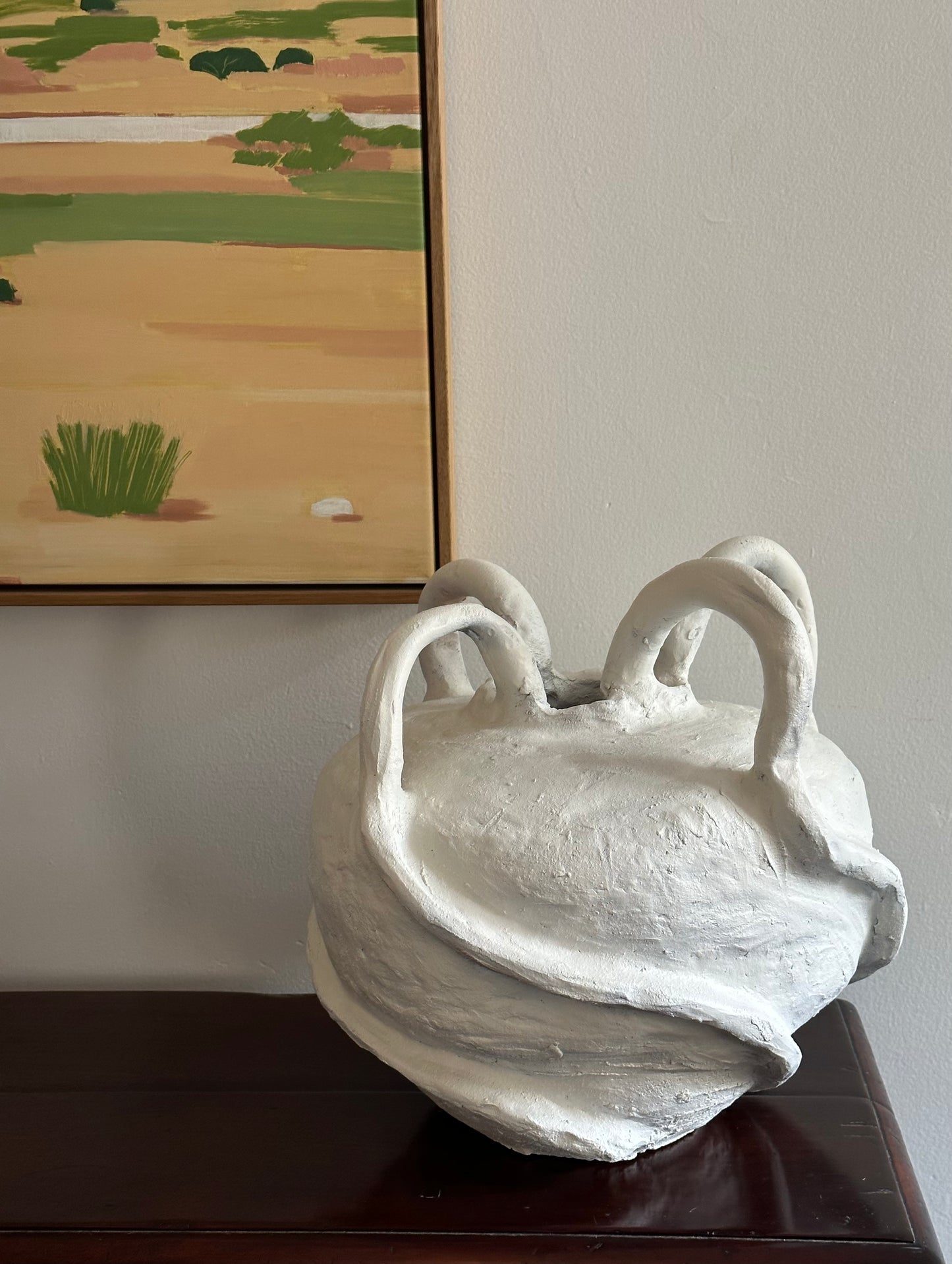 Handmade clay vase